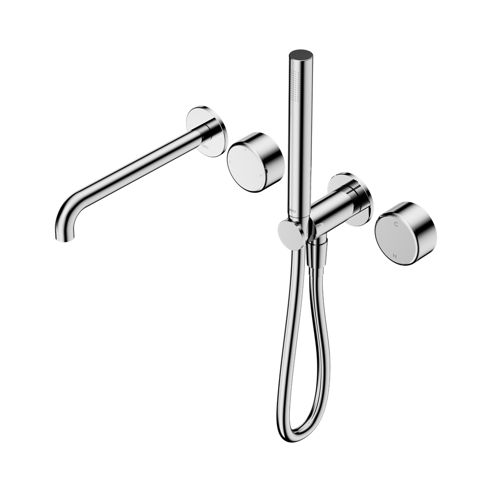 Serenity Progressive Shower System With Spout With Metal Handle And Slim Shower, Finish: Chrome