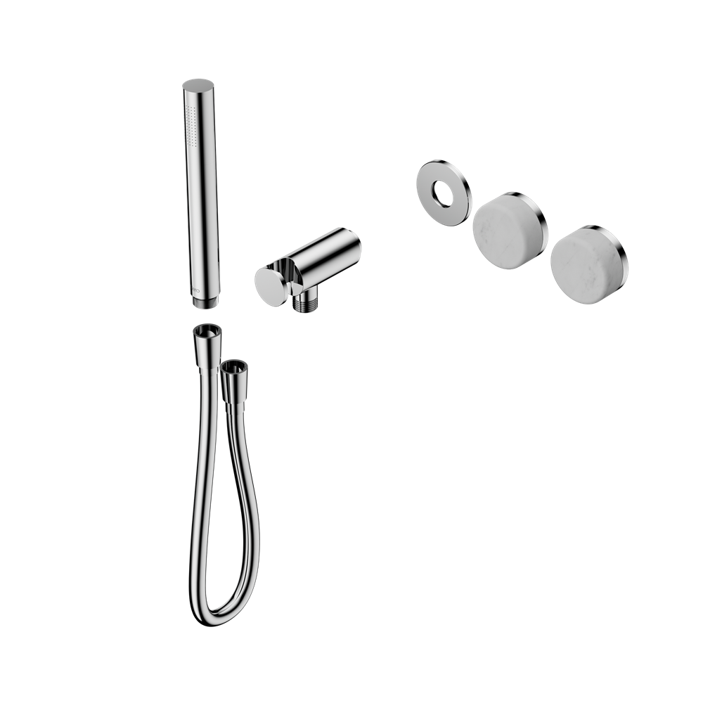 Serenity Progressive Shower System With Carrara Handle And Slim Shower Trim Kit Only, Finish: Chrome