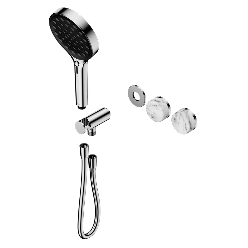 Serenity Progressive Shower System With Arabescato Corchia Handle And Serenity Hand Shower Trim Kit Only