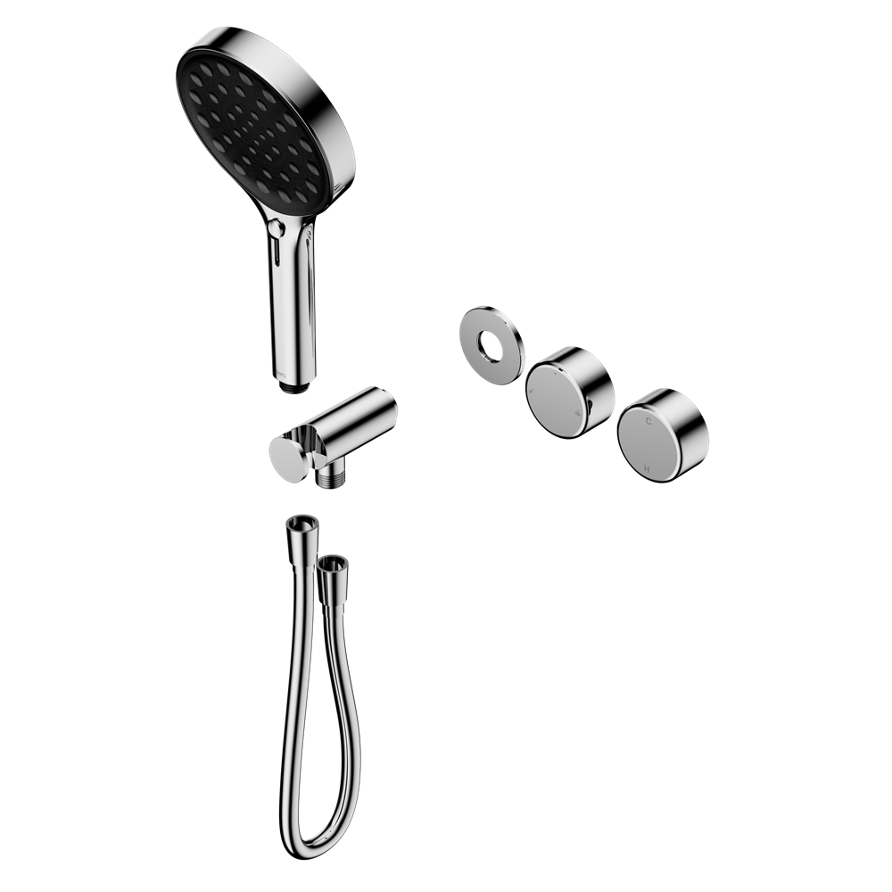 Serenity Progressive Shower System With Metal Handle And Serenity Hand Shower Trim Kit Only, Finish: Chrome