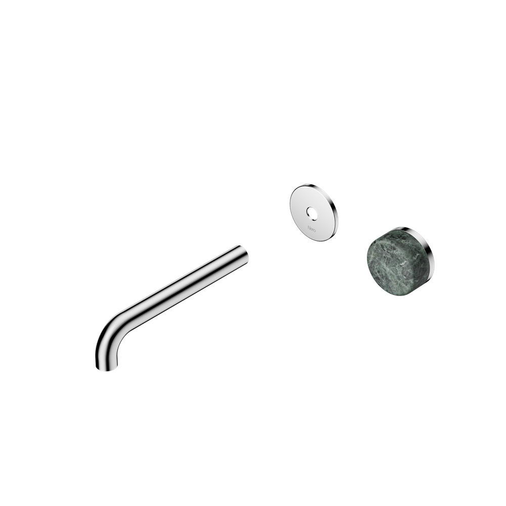 Serenity Progressive Wall Basin Mixer Spout With Verde Alpi Handle Trim Kit Only, Finish: Chrome, Size: 160mm Spout