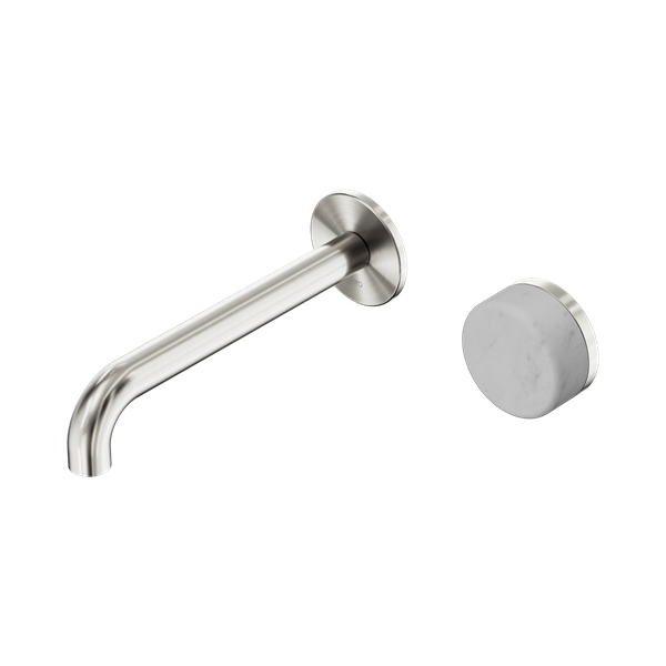 Serenity Progressive Wall Basin Mixer Spout With Carrara Handle