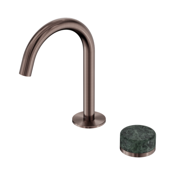 Serenity Progressive Basin Mixer Arc Spout With Verde Alpi Handle