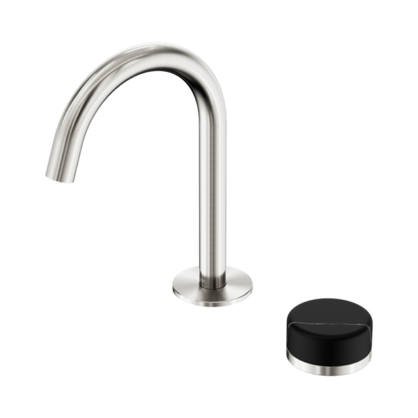 Serenity Progressive Basin Mixer Arc Spout With Marquina Black Handle