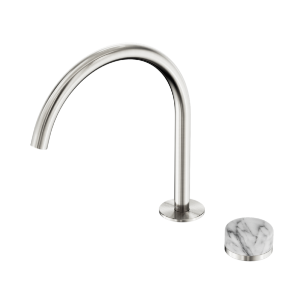 Serenity Progressive Bath/Kitchen Mixer Arc Spout With Arabescato Corchia Handle