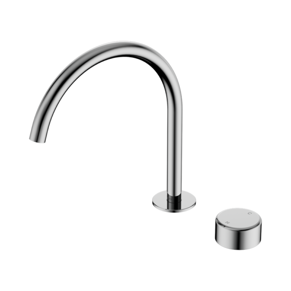 Serenity Progressive Bath/Kitchen Mixer Arc Spout With Metal Handle, Finish: Chrome