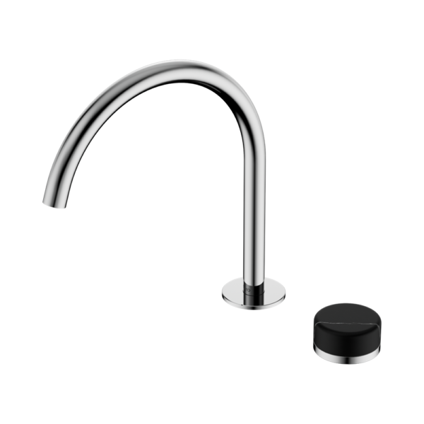 Serenity Progressive Bath/Kitchen Mixer Arc Spout With Marquina Black Handle