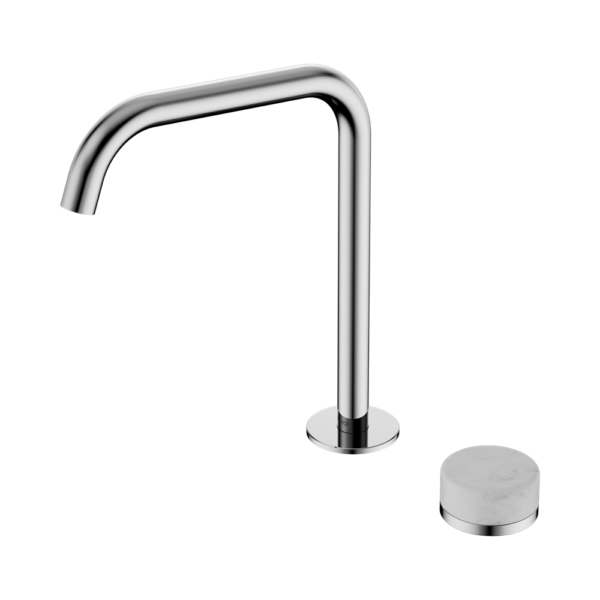 Serenity Progressive Bath/Kitchen Mixer Edge Spout With Carrara Handle, Finish: Chrome