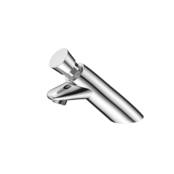 Ss316 Lead Free Timeflow Push Button Pillar Tap, Finish: Chrome