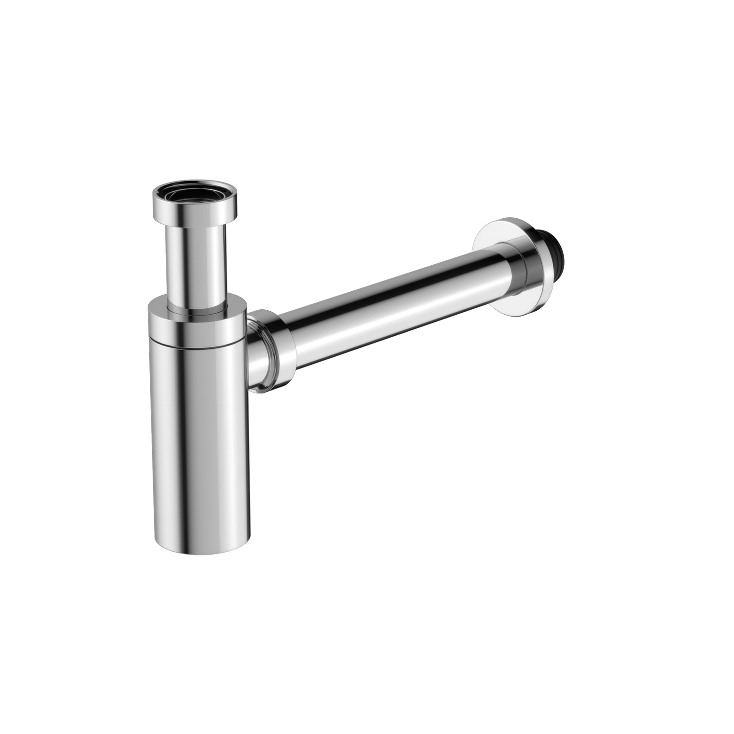40Mm Round Bottle Trap, Finish: Chrome