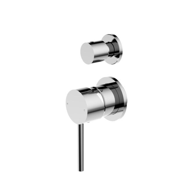 Dolce Shower Mixer With Divertor Separate Back Plate, Finish: Chrome