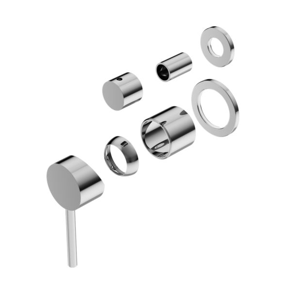 Dolce Shower Mixer With Divertor Separate Back Plate Trim Kits Only, Finish: Chrome
