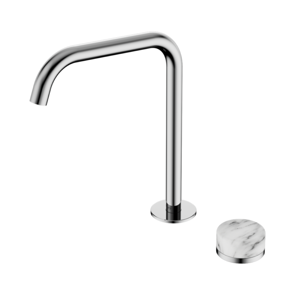 Serenity Progressive Bath/Kitchen Mixer Edge Spout With Arabescato Corchia Handle