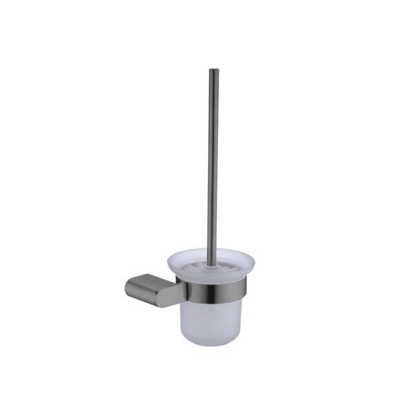 Bianca Toilet Brush Holder, Finish: Gun Metal