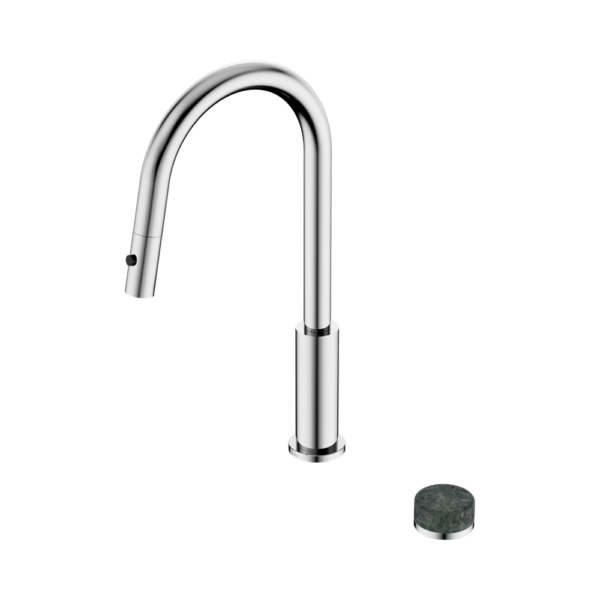 Serenity Progressive Pull Out Kitchen Set With Verde Alpi Handle, Finish: Chrome