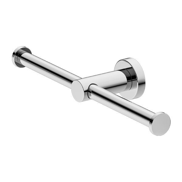 Mecca Double Toilet Roll Holder, Finish: Chrome