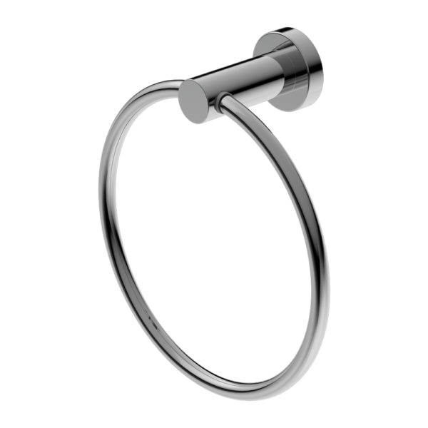 Mecca Hand Towel Ring, Finish: Chrome