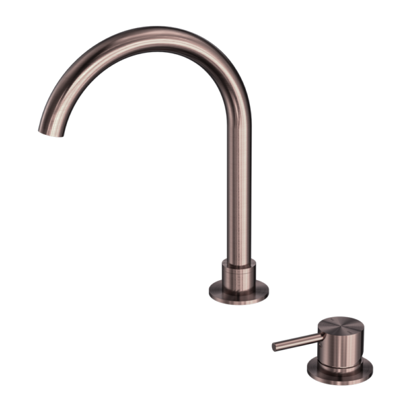 Mecca Hob Basin Mixer Round Swivel Spout