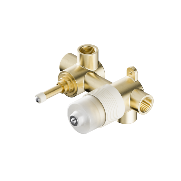 Premium 35Mm Universal Shower Mixer With Divertor Horizontal Body Only, Finish: Brass