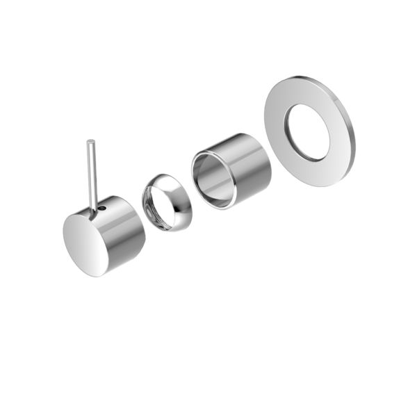 Mecca Shower Mixer Handle Up 80Mm Plate Trim Kits Only, Finish: Chrome, Size: 80mm