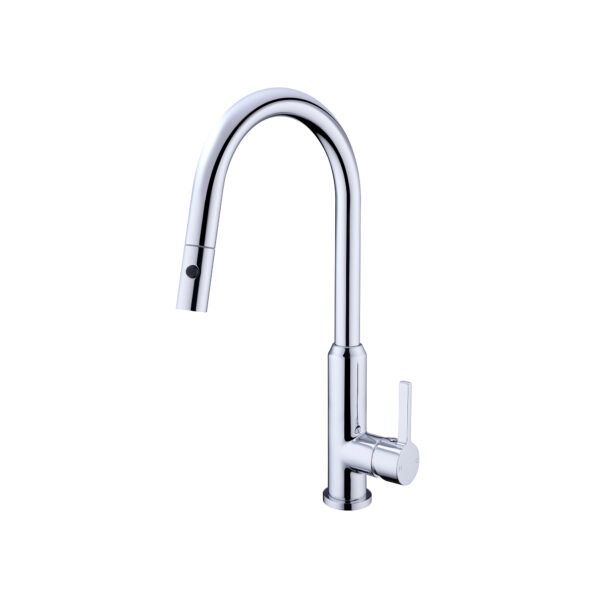 Pearl Pull Out Sink Mixer With Vegie Spray Function, Finish: Chrome