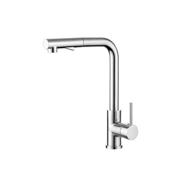 Pull Out Sink Mixer With Vegie Spray Function, Finish: Chrome