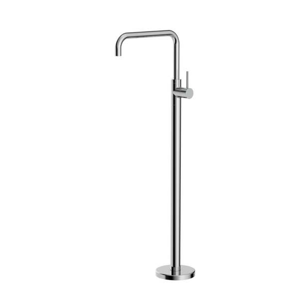 Mecca Freestanding Bath Mixer Square Shape, Finish: Chrome