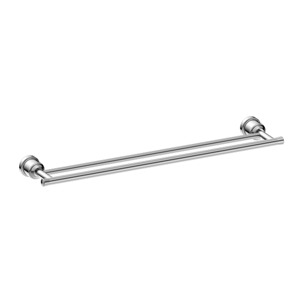 York Double Towel Rail, Finish: Chrome, Size: 600mm