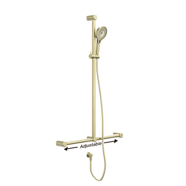 Mecca Care 32MM T Bar Grab Rail And Adjustable Shower Set 1100X750MM