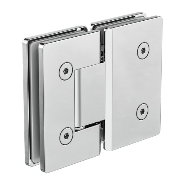 180 Degree Glass To Glass Shower Hinge Glass, Finish: Chrome