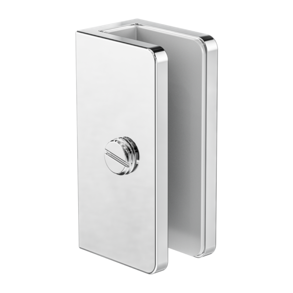 Shower U Bracket Glass, Finish: Chrome