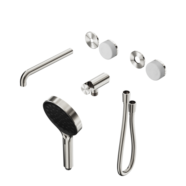 Serenity Progressive Shower System With Spout With Carrara Handle And Serenity Hand Shower Trim Kit Only