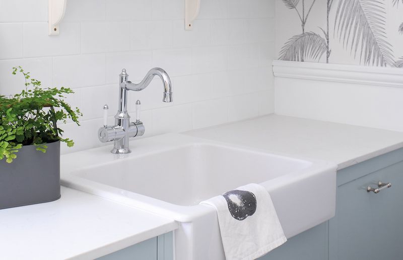 Nostalgia Twin Handle Sink Mixer 230mm Shepherds Crook