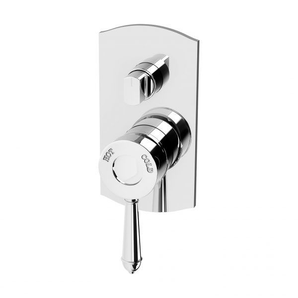 Nostalgia Shower / Bath Diverter Mixer, Finish: Chrome