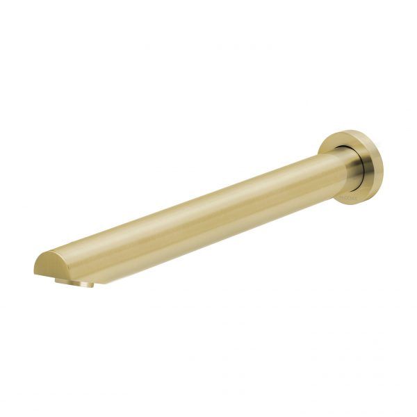 Vivid Wall Bath Outlet 32 x 300mm Angled, Finish: Brushed Gold