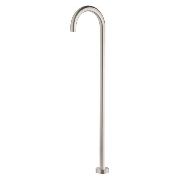 Vivid Floor Mounted Bath Outlet 940mm, Finish: Brushed Nickel