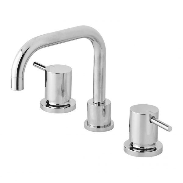 Vivid Pin Lever Basin Set Swivel Squareline Outlet - Chrome