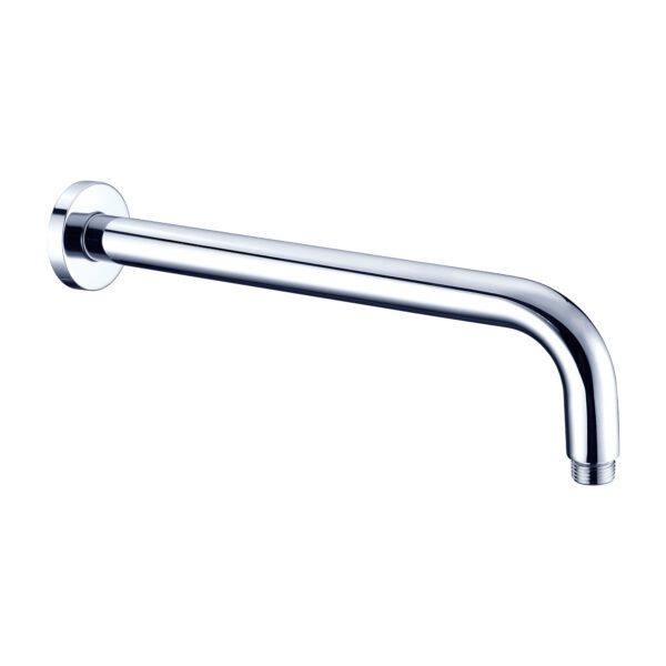 Nero Round Shower Arm, Finish: Chrome, Size: 330mm
