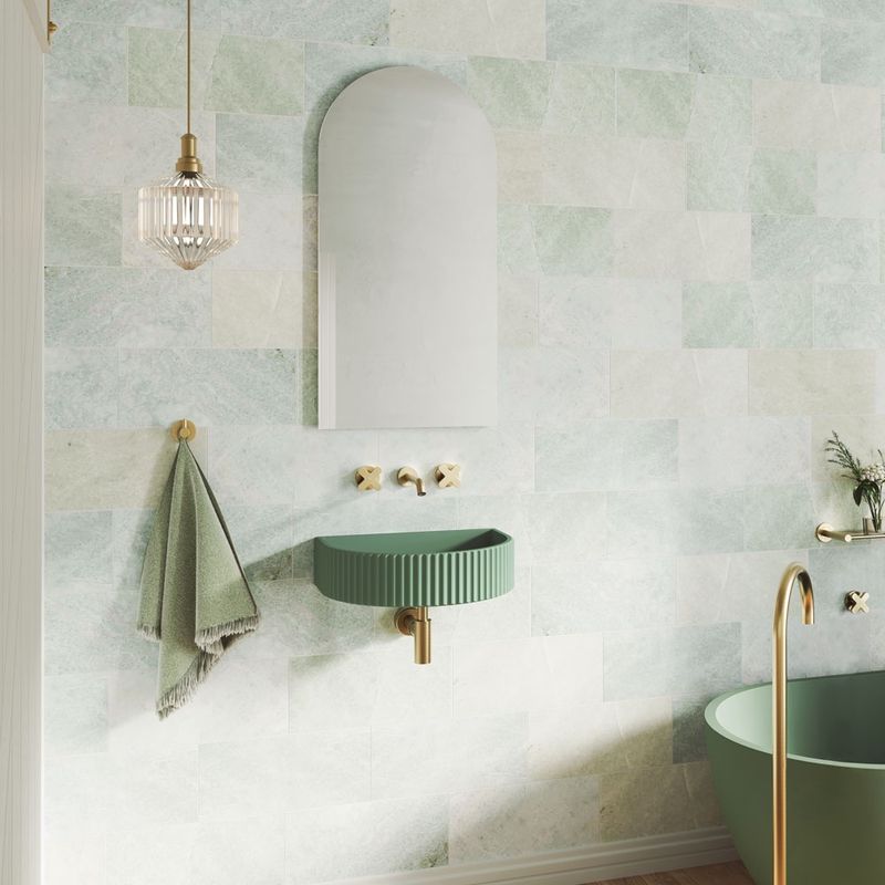 Valentina Fluted Arch Concrete Wall Basin