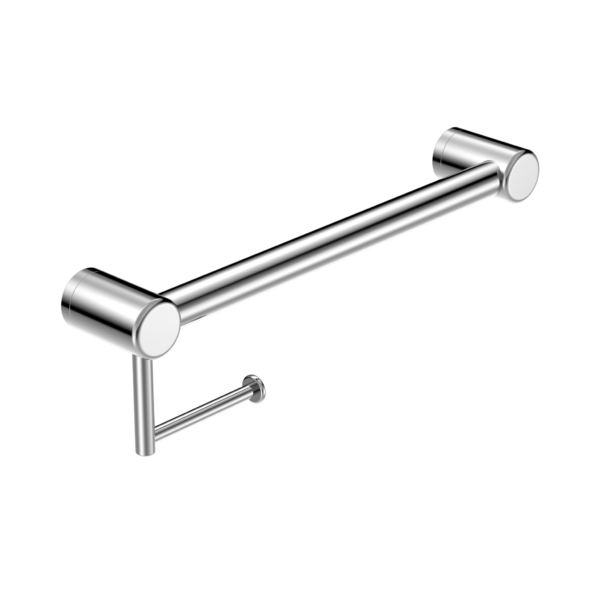 Mecca Care 32Mm Grab Rail With Toilet Roll Holder, Finish: Chrome