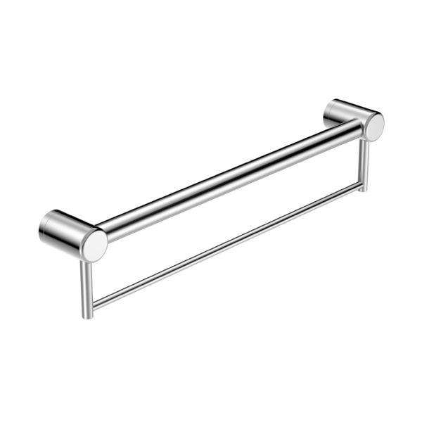 Mecca Care 32Mm Grab Rail With Towel Holder, Finish: Chrome, Size: 300mm