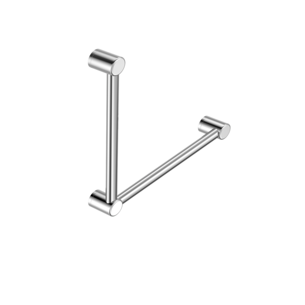 Mecca Care 32Mm Ambulant Toilet Grab Rail 90 Degree 450X450Mm, Finish: Chrome