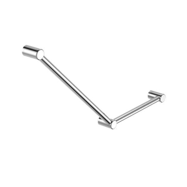 Mecca Care 32Mm Ambulant Toilet Grab Rail 45 Degree 750X450Mm, Finish: Chrome