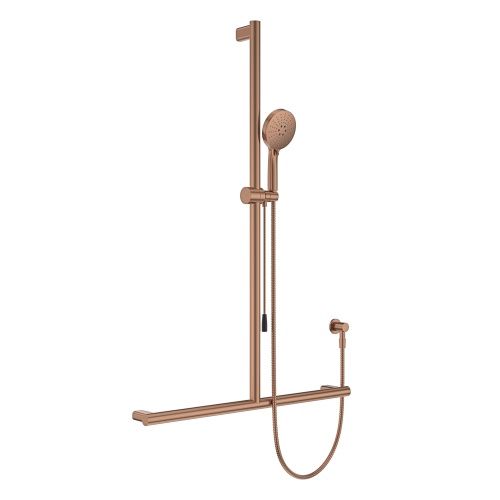 Care Inverted TBar Rail Shower Set with Push/Pull Slider