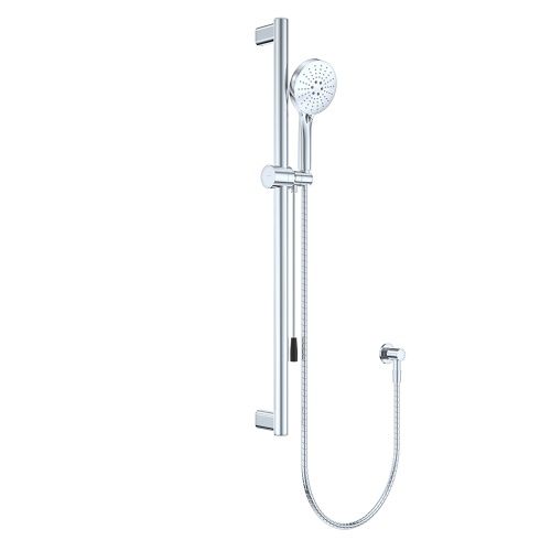 Care Rail Shower Set with Push/Pull Slider, Finish: Chrome