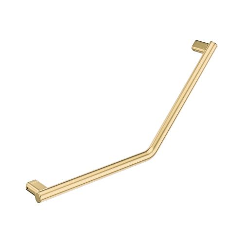 Care 135° Ambulant Reversible L or R Grab Rail, Finish: Urban Brass
