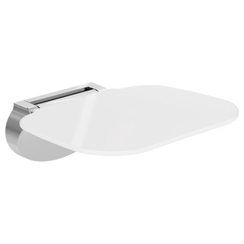 FIENZA Assisted Living Folding Shower Seat, Finish: Satin White