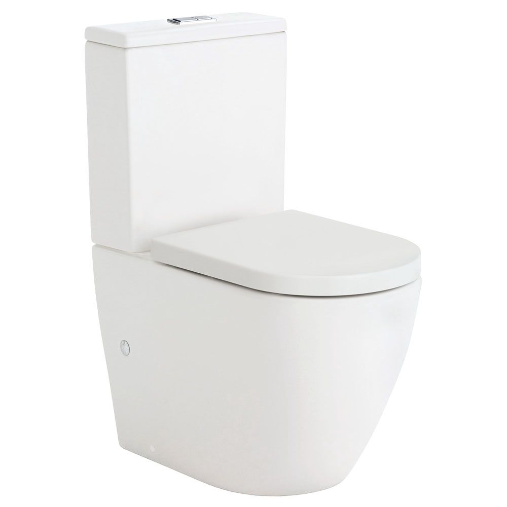 Koko Matte White Tornado Back-to-Wall Toilet Suite S-Trap 90-160