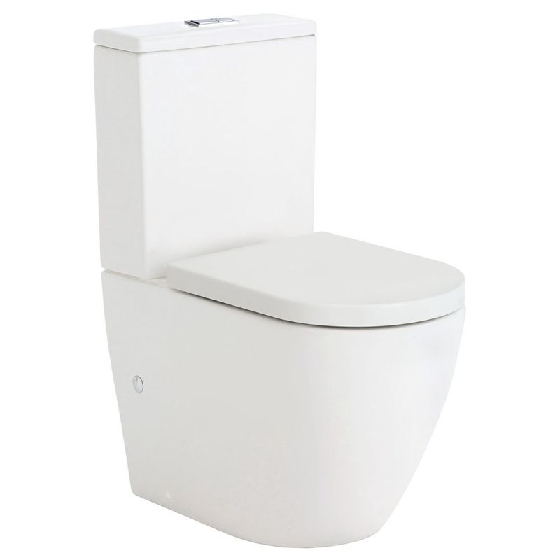 Koko Matte White Tornado Back-to-Wall Toilet Suite S-Trap 90-160
