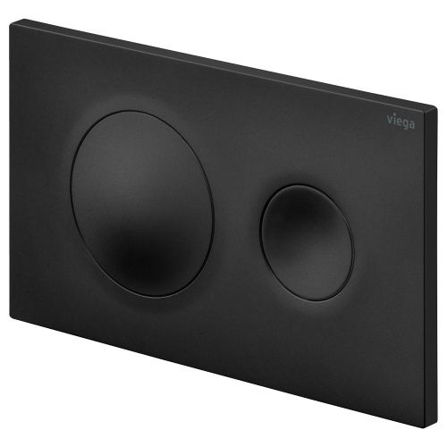 Viega Round Button Flush Plate, Finish: Matte Black